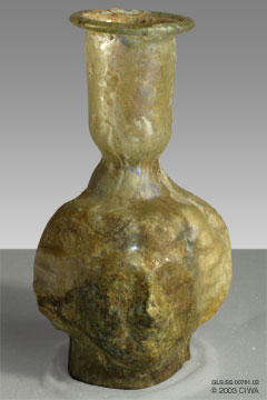 Double-head glass flask, Syria, 1-300 AD